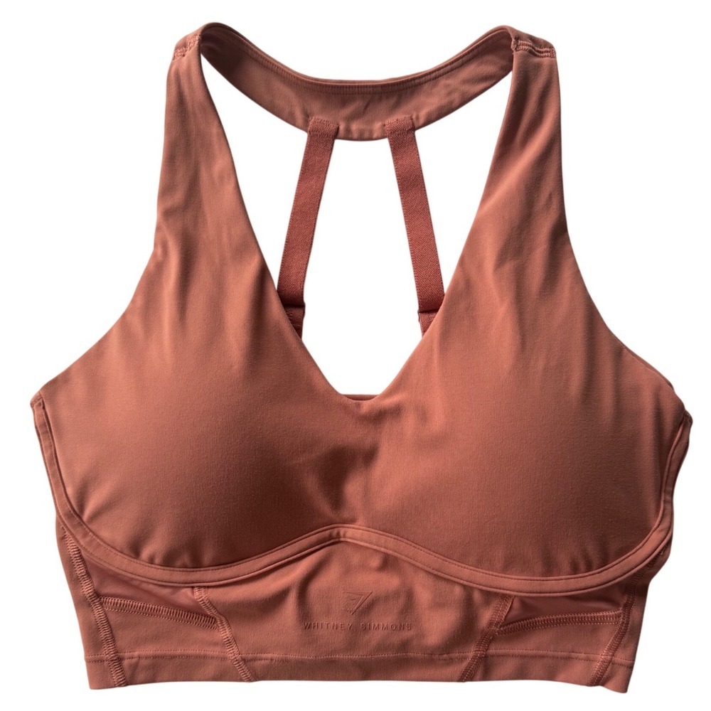 GYMSHARK X Whitney Simmons Longline Bra, Canyon Red, XS